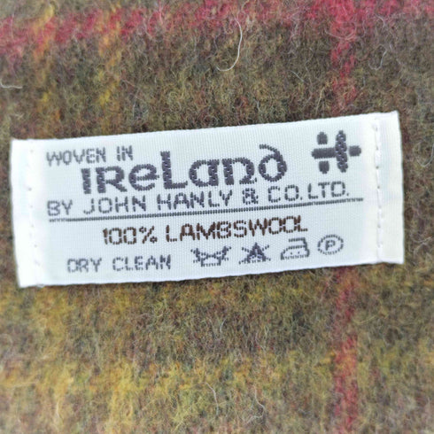 JOHN HANLY チェック柄 ウールマフラー メンズ